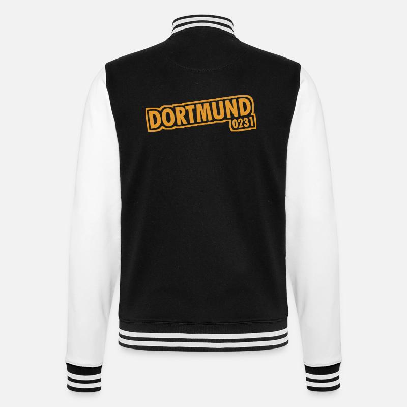 Dortmund - 0231 - Area Code - College Sweat Jacket - black/white