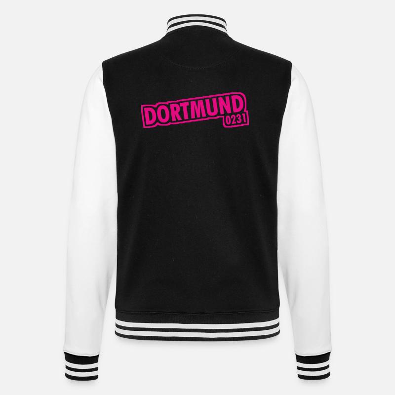 Dortmund - 0231 - Area Code - College Sweat Jacket - black/white