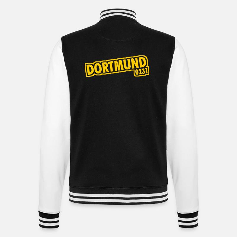 Dortmund - 0231 - Area Code - College Sweat Jacket - black/white