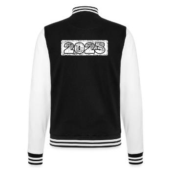 Jahreszahl 2023 - College-Sweatjacke - Schwarz/Weiß - Hinten - Marisol (170cm)