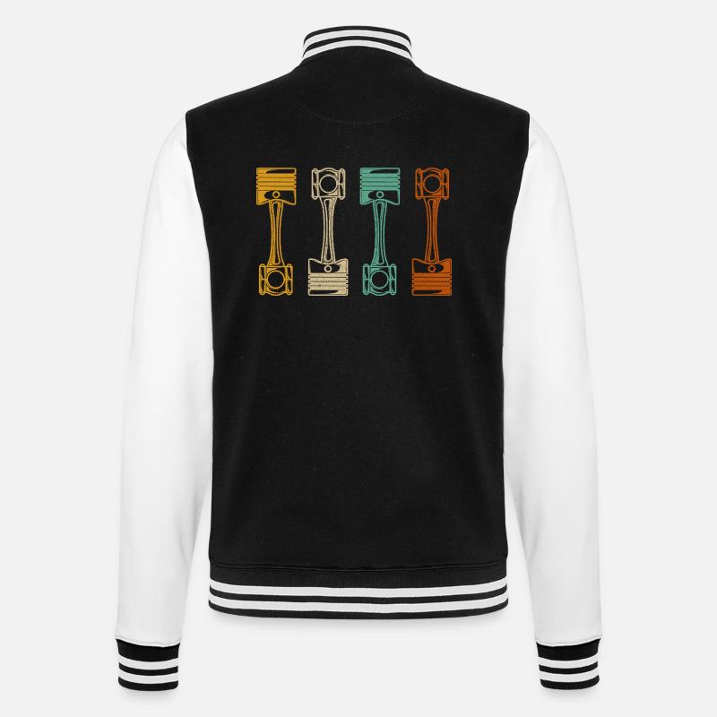 Mécanicien de voitures rétro - Veste Teddy - noir/blanc
