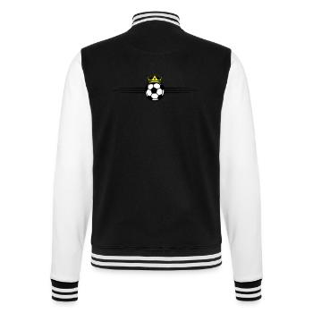 Fussball Ball Krone - College-Sweatjacke - Schwarz/Weiß - Hinten - Marisol (170cm)