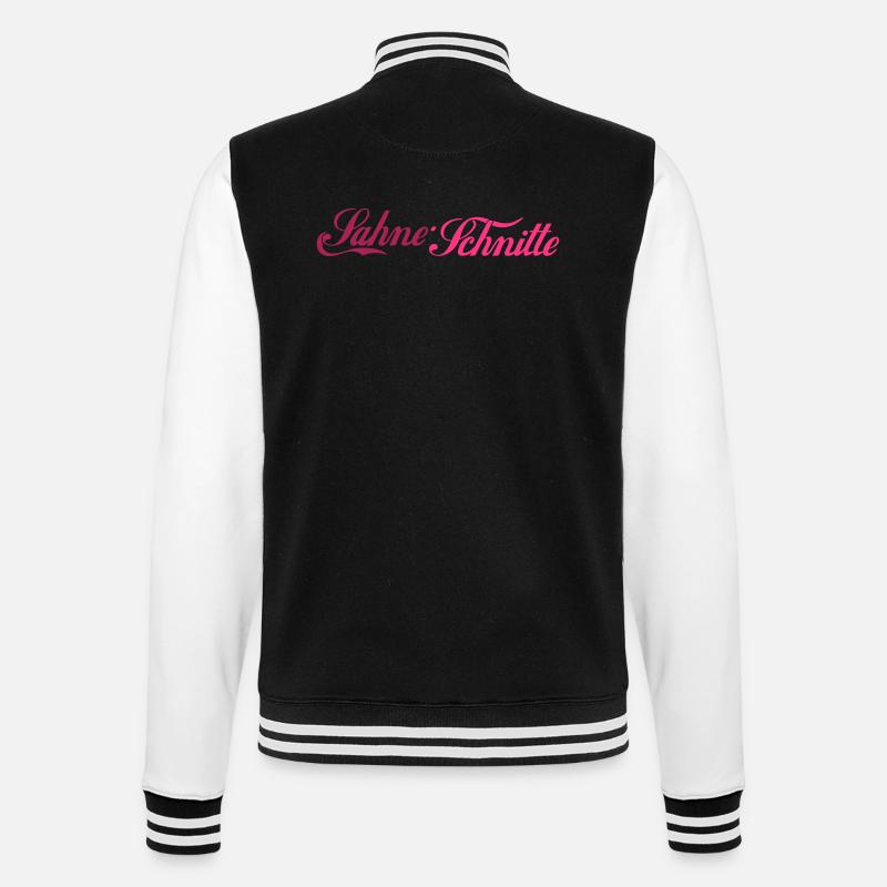 Sahne-Schnitte - College-Sweatjacke - Schwarz/Weiß