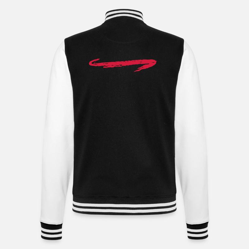 Pinselstrich Graffity - unterstreichen - College-Sweatjacke - Schwarz/Weiß