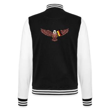 Adler Tor Deutschland Fahne Fantasy Länder Fußball - College-Sweatjacke - Schwarz/Weiß - Hinten - Marisol (170cm)