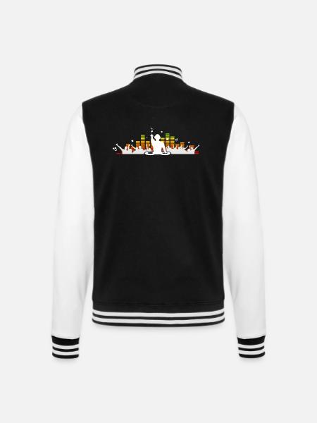Menschen - DJ Konzert Festival - College-Sweatjacke - Schwarz/Weiß
