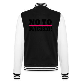 No to racism - Veste Teddy - noir/blanc - Dos - Marisol (170cm)