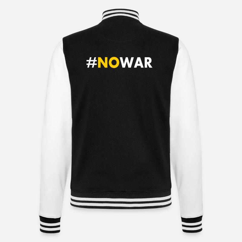 No war - College-Sweatjacke - Schwarz/Weiß
