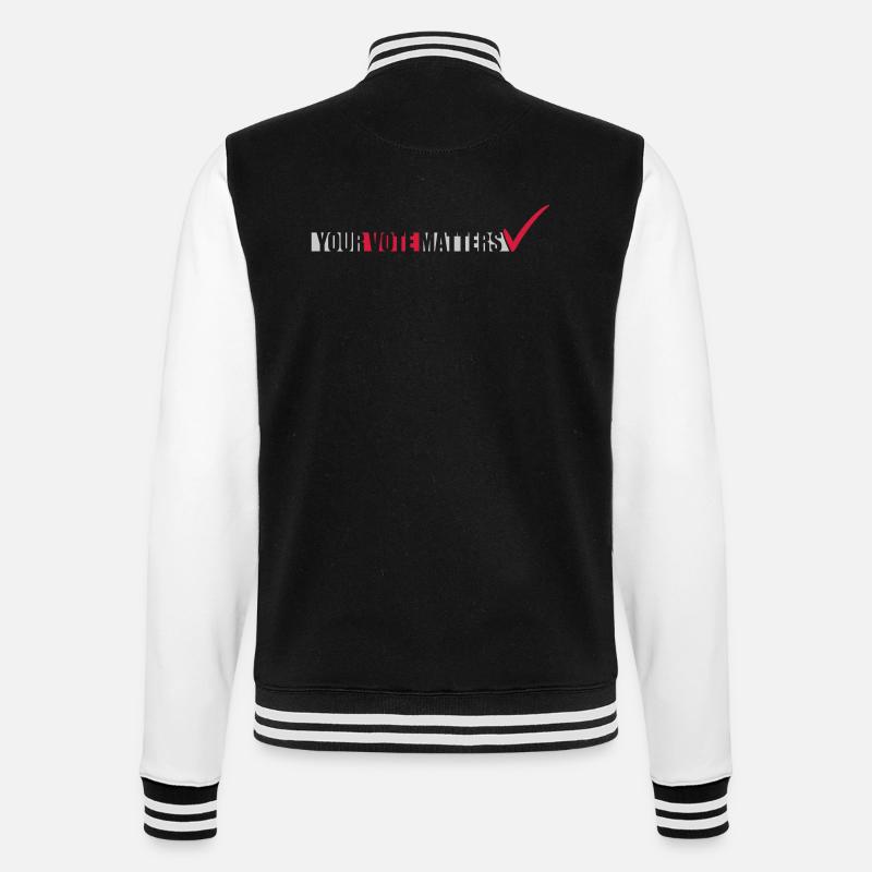 votre vote compte citation - Veste Teddy - noir/blanc