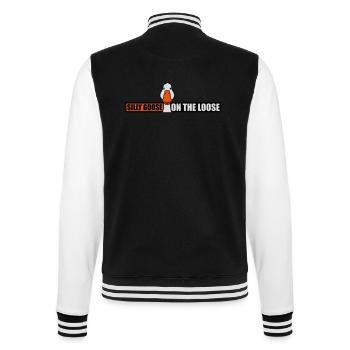 goose on the loose - College-Sweatjacke - Schwarz/Weiß - Hinten - Marisol (170cm)