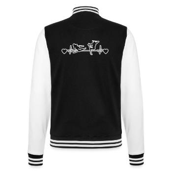 Skiers Christmas Winter Sports Skiing Skiing - College Sweat Jacket - black/white - Back - Marisol (170cm)
