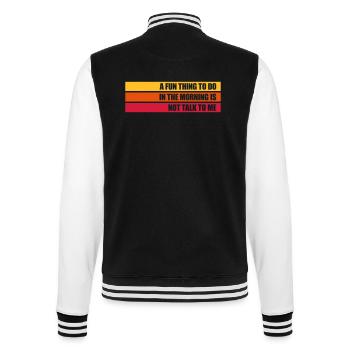ne me parle pas - Veste Teddy - noir/blanc - Dos - Marisol (170cm)