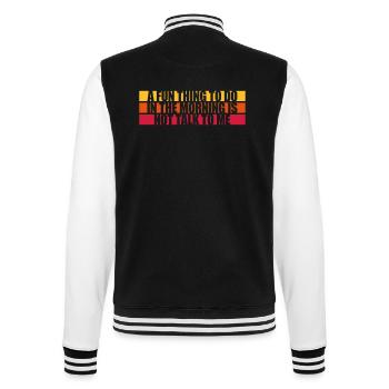 ne me parle pas - Veste Teddy - noir/blanc - Dos - Marisol (170cm)