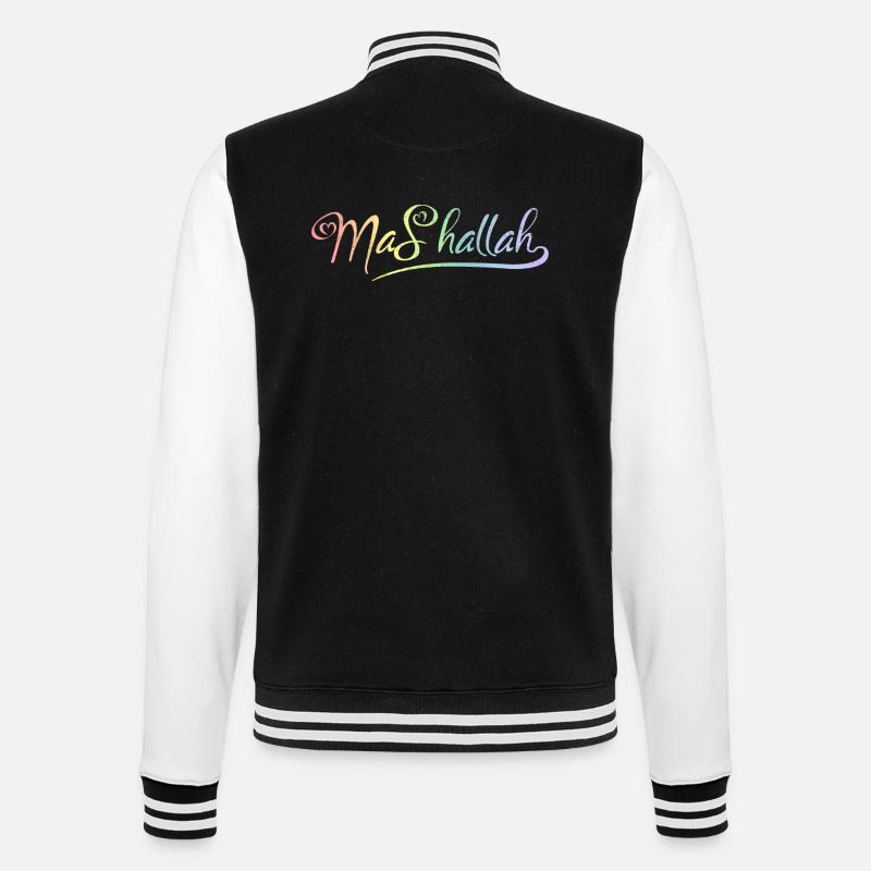 Mashallah - College Sweat Jacket - black/white