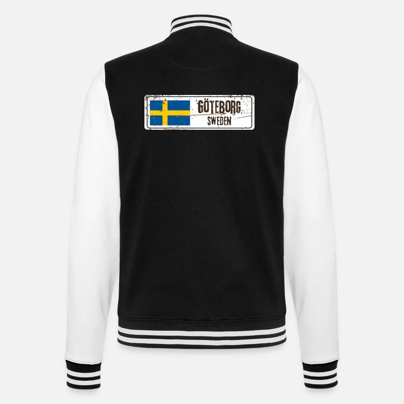 Göteborg Suède Drapeau - Veste Teddy - noir/blanc