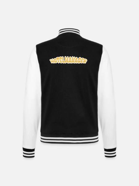 Job Hotel Manager - College Sweat Jacket - black/white