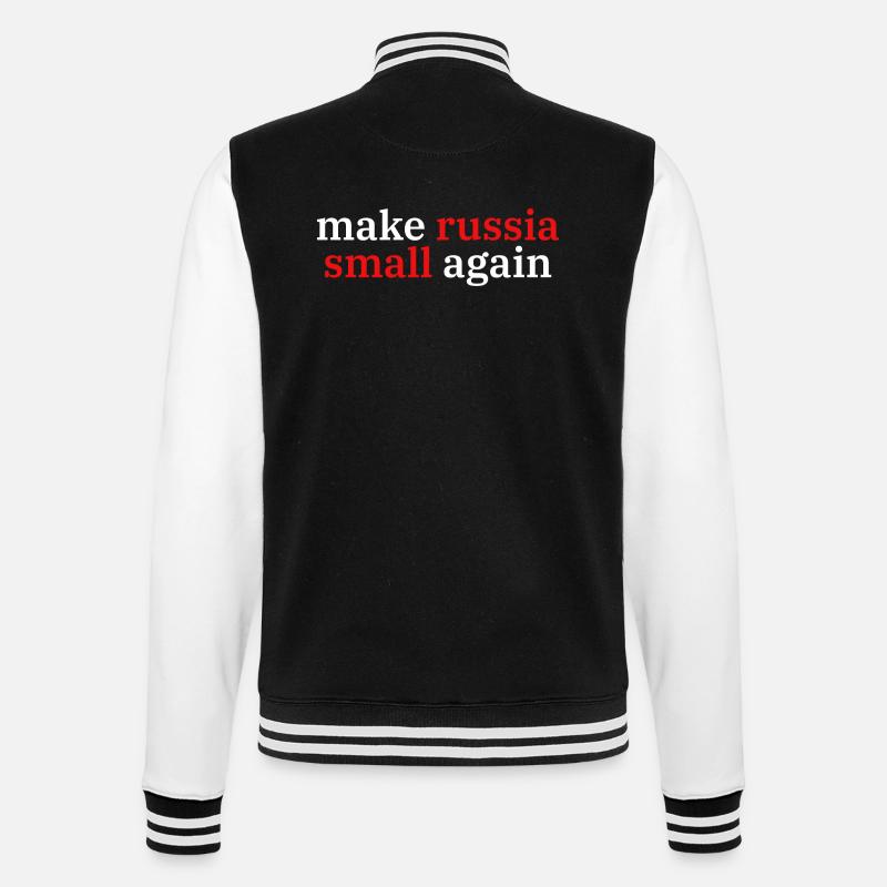 make russia small again - College-Sweatjacke - Schwarz/Weiß