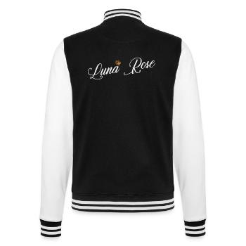 Luna Rose Name for Women Kids Toddlers - Luna Rose - College Sweat Jacket - black/white - Back - Marisol (170cm)