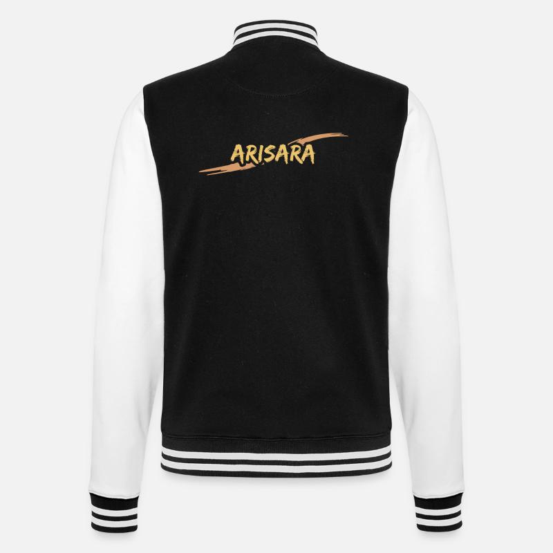 Arisara - College Sweat Jacket - black/white