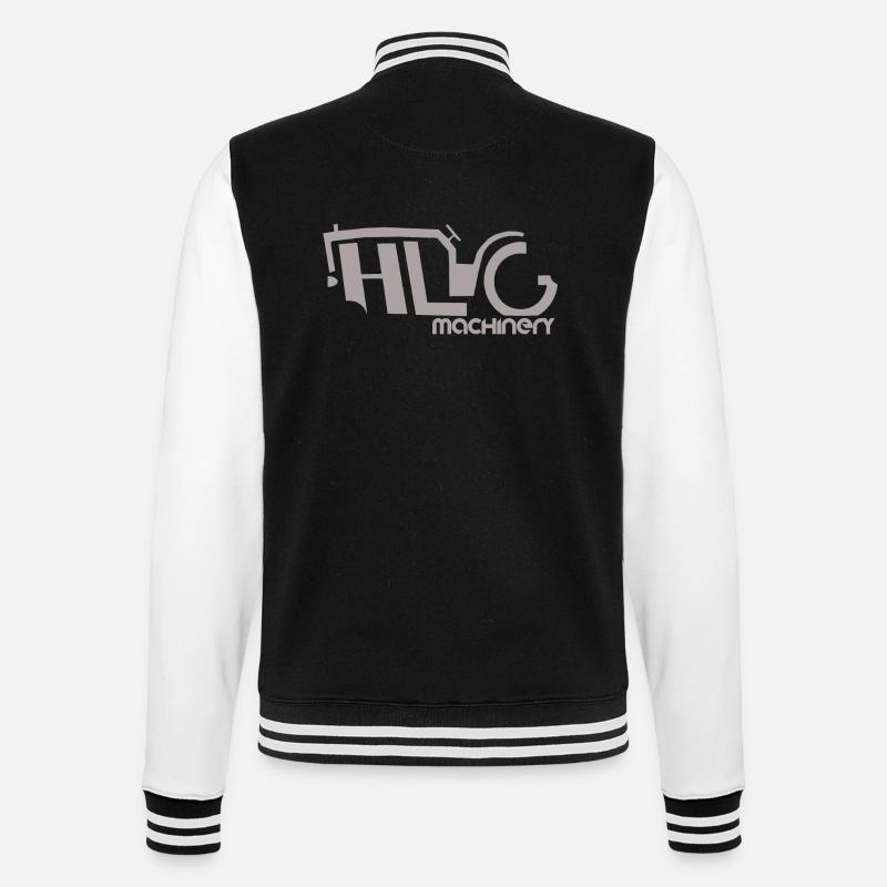 HLG machinery Gray - College Sweat Jacket - black/white