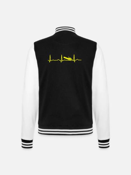 ECG HEATING CHAIN SAW yellow - College Sweat Jacket - black/white