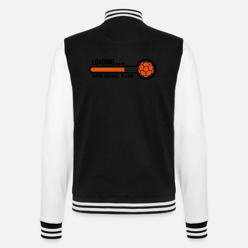 super handball loading player1 - College Sweat Jacket - black/white