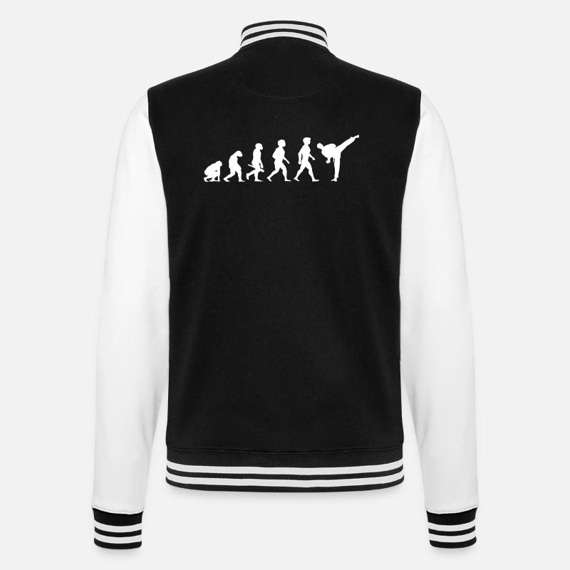 Evolution Karate Kampfsport - College-Sweatjacke - Schwarz/Weiß