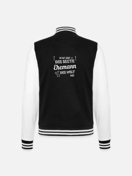 So sieht der beste Ehemann der Welt aus - College-Sweatjacke - Schwarz/Weiß