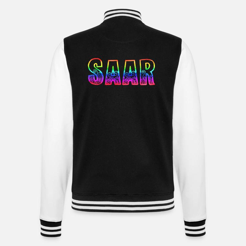 saar rs regenbogen - College-Sweatjacke - Schwarz/Weiß