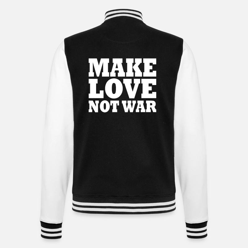 Make love not war - Veste Teddy - noir/blanc