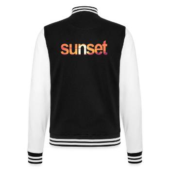 Sunset - College Sweat Jacket - black/white - Back - Marisol (170cm)