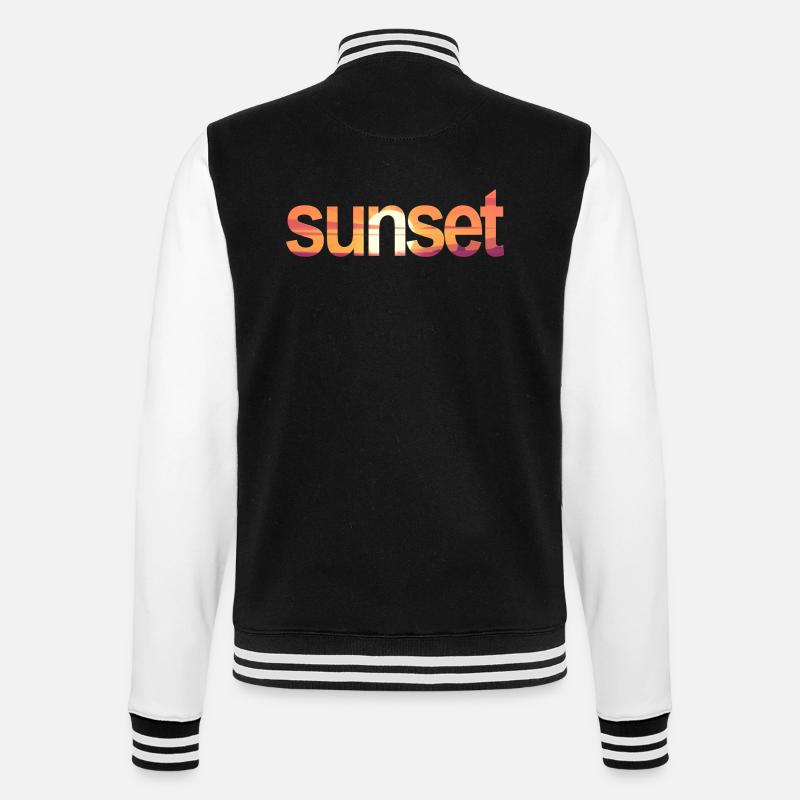 sunset - College-Sweatjacke - Schwarz/Weiß