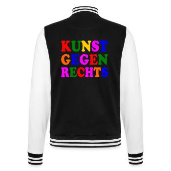 Kunst gegen rechts - College-Sweatjacke - Schwarz/Weiß - Hinten - Marisol (170cm)