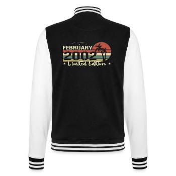 millésime de février 22e anniversaire né 2002 vibe - Veste Teddy - noir/blanc - Dos - Marisol (170cm)