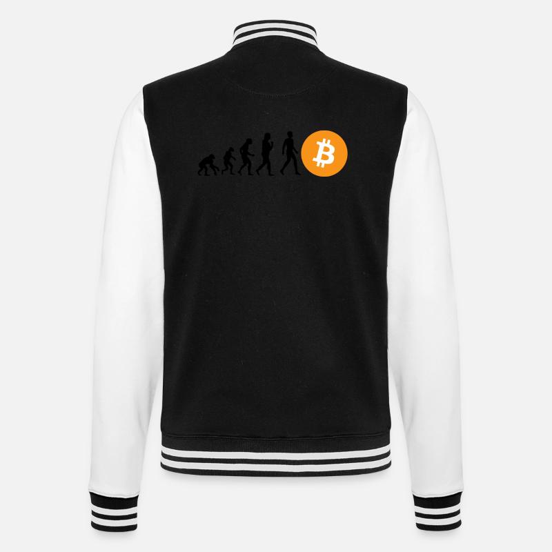 Évolution cryptographique du BTC Bitcoin - Veste Teddy - noir/blanc