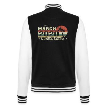 millésime de mars 4e anniversaire né 2020 vibe - Veste Teddy - noir/blanc - Dos - Marisol (170cm)