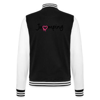 jumping trampolin girl jumpen jump Geschenk - College-Sweatjacke - Schwarz/Weiß - Hinten - Marisol (170cm)
