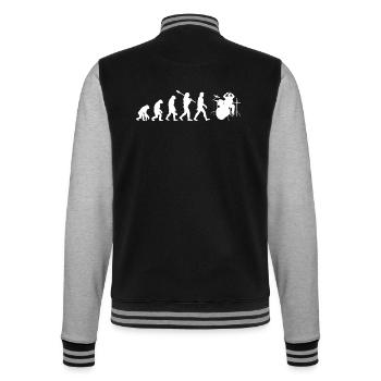 Drum Evolution - College-Sweatjacke - Schwarz/Grau meliert - Hinten - Marisol (170cm)