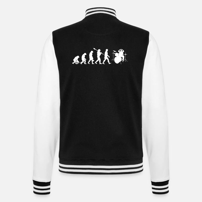Drum evolution - College Sweat Jacket - black/white