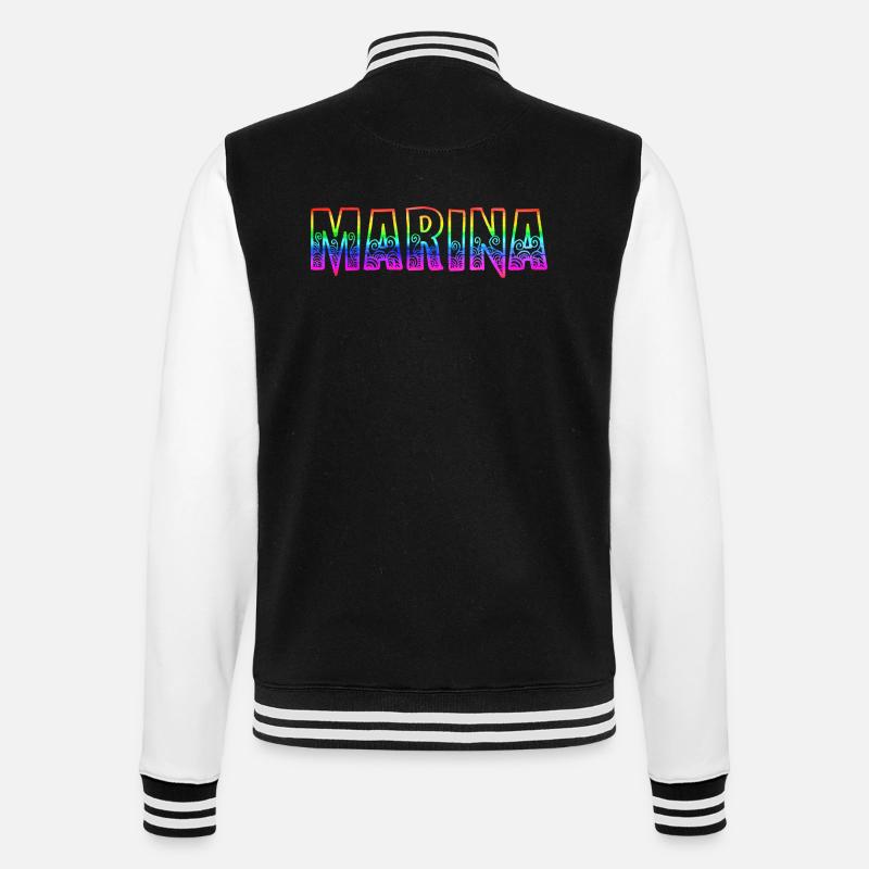 marina rs regenbogen - College-Sweatjacke - Schwarz/Weiß