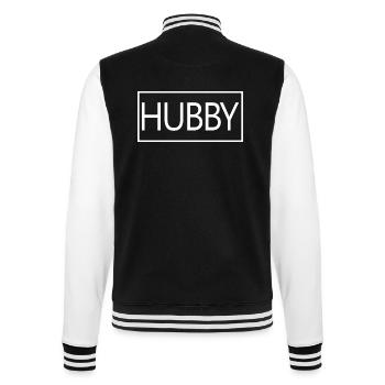 Ehemann Matching Paar Verlobung Hochzeit Flitterwochen - College-Sweatjacke - Schwarz/Weiß - Hinten - Marisol (170cm)