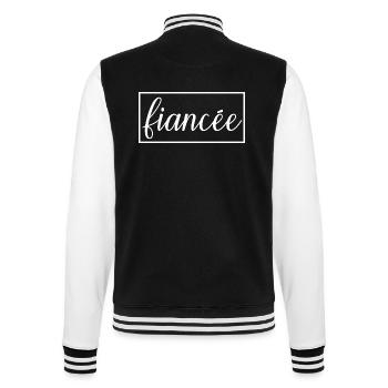 Verlobte passende Verlobung Hochzeit Flitterwochen - College-Sweatjacke - Schwarz/Weiß - Hinten - Marisol (170cm)