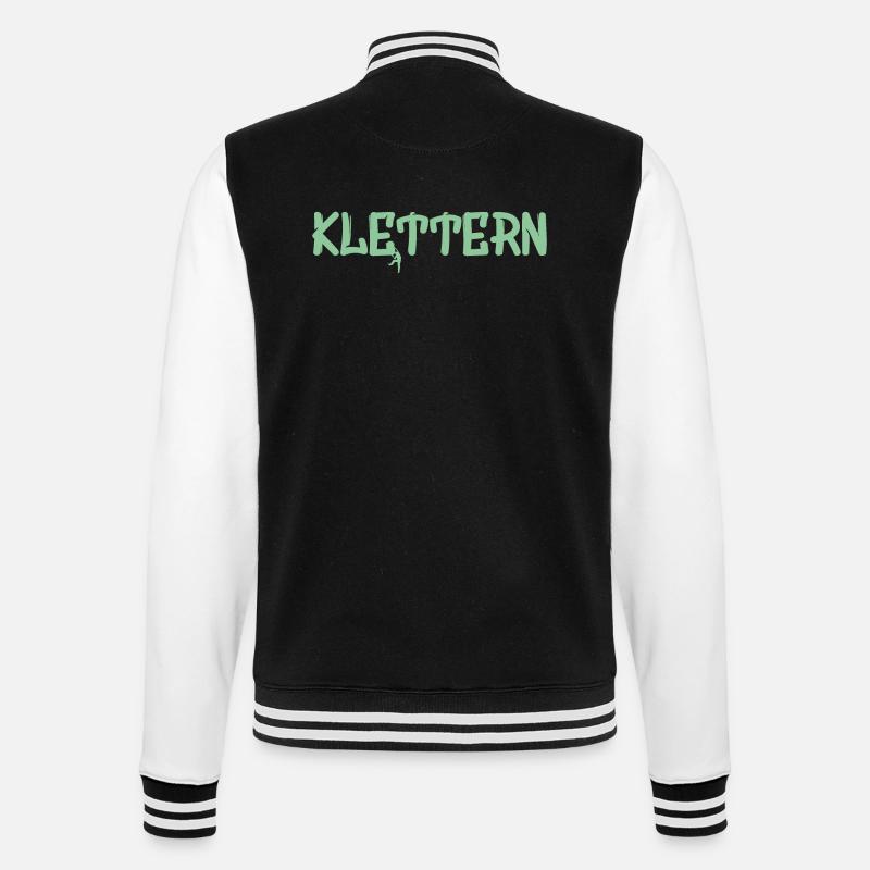 Klettern, climb, climbing - College-Sweatjacke - Schwarz/Weiß