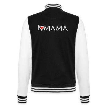 I love Mama Spruch Mutter Geschenk - College-Sweatjacke - Schwarz/Weiß - Hinten - Marisol (170cm)