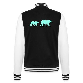 Eisbären - College-Sweatjacke - Schwarz/Weiß - Hinten - Marisol (170cm)