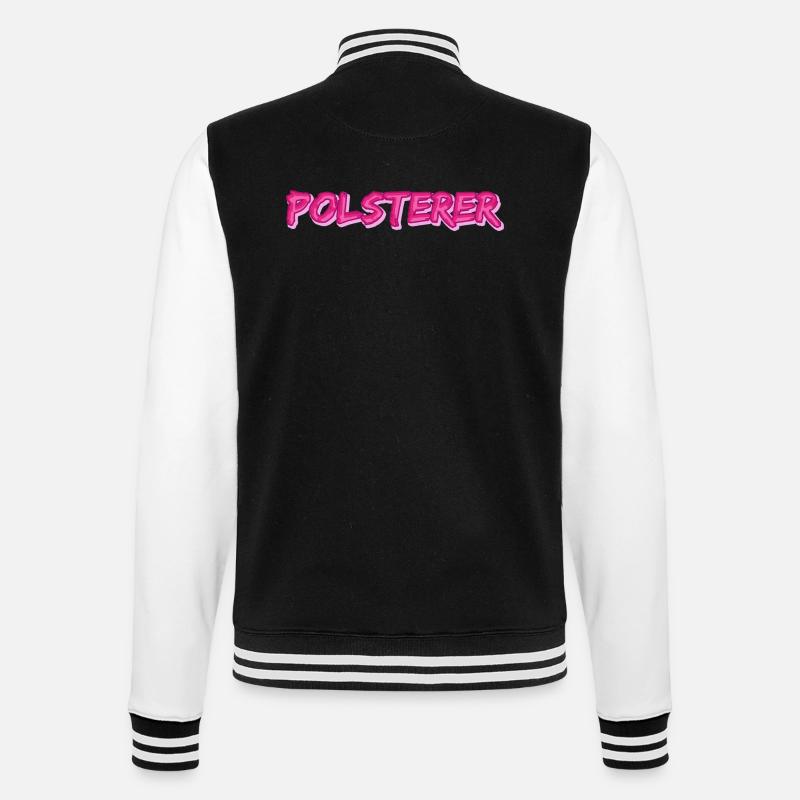 Job Polsterer - College-Sweatjacke - Schwarz/Weiß