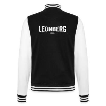 Leonberg Original - College-Sweatjacke - Schwarz/Weiß - Hinten - Marisol (170cm)