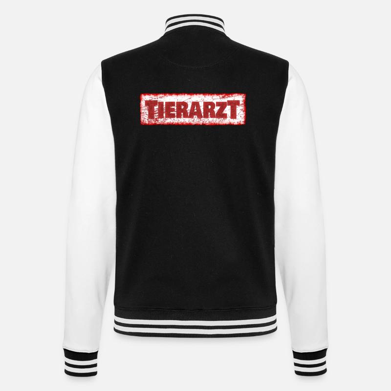 Cadeau pour vétérinaire - Veste Teddy - noir/blanc