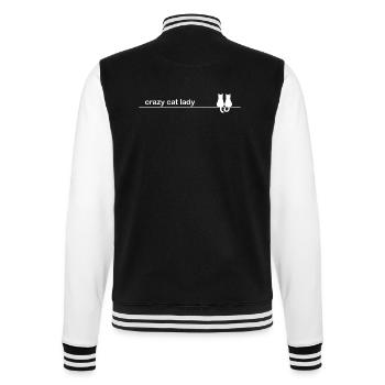 Funny Cat Sayings Crazy Cat Lady - College Sweat Jacket - black/white - Back - Marisol (170cm)