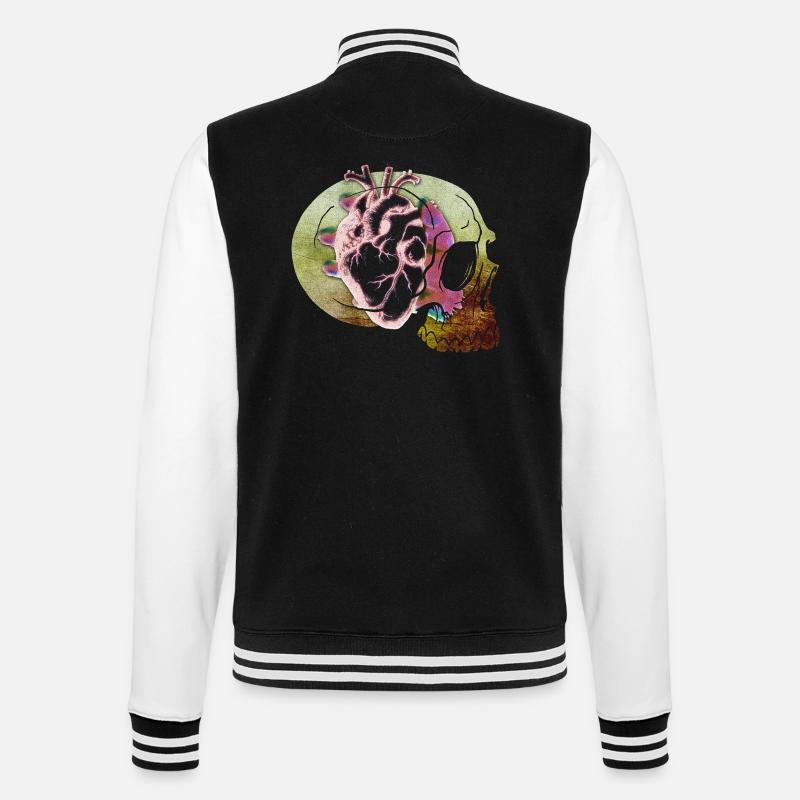 Headbleed - College-Sweatjacke - Schwarz/Weiß